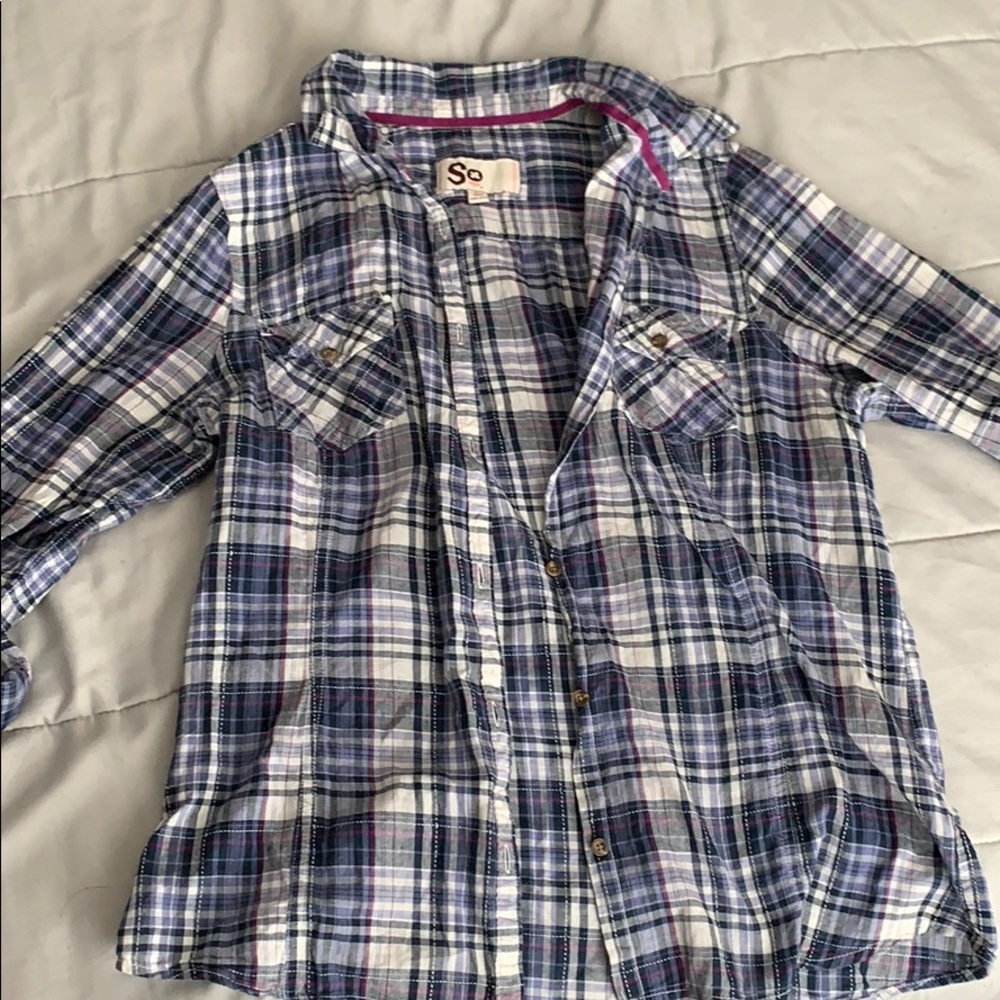 SO Cotton Plaid Long Sleeve